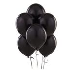 Benim Marifetlerim Metalik Siyah Balon 12 Inch 25 Adet