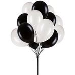 Benim Marifetlerim Metalik Siyah Beyaz Balon 12 Inch 10 Adet