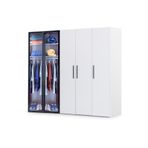Benimodam Atlas White 5 Kapılı Cam Kapaklı Dolap Genç / Çocuk Odası 504
