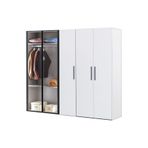 Benimodam Atlas White 5 Kapılı Cam Kapaklı Dolap Genç / Çocuk Odası 504
