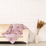 Benimol Vizon Zemin Efektli Modern Damaskdesen Dokuma Dijital Baskılı Kadife Şönil Koltuk Şalı Örtüsü Maxi Set (3+3+1+1) - 175 x 215 cm - Mürdüm