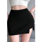 BENİMOLMALI İçi Şortlu Yırtmaçlı Sexi Mini Etek Kısa Etek Beli Lastikli