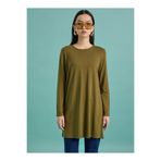 Benin Vikson Kumaşlı Basic Tunik - Haki -