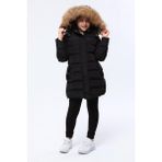 Benitto Kids 1249 Siyah Kız Çocuk Kaban