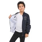 Benitto Kids 51268L Lacivert Beyaz Çift Taraflı Erkek Çocuk Yağmurluk
