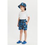 Benitto Kids Benittokids Erkek Çocuk Desenli Deniz Şortu 7012 - 04G-Mavi - 8 Yaş