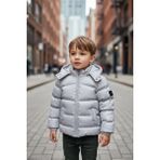 Benitto Kids Erkek Bebek Şişme Mont 51374 - 00E-Gri - 4 Yaş