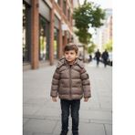 Benitto Kids Erkek Bebek Şişme Mont 51374 - 01-Kahverengi - 3 Yaş