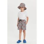 Benitto Kids Erkek Çocuk Desenli Deniz Şortu 7004 - 8 Yaş - Kırmızı