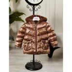 Benitto Kids Kız Bebek Çocuk Kapüşonlu Mont 51360 - Kahve - 4 Yaş