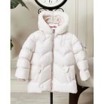 Benitto Kids Kız Bebek Kapüşonlu Fermuarlı Şişme Mont 51351 - 4 Yaş - Krem