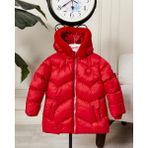 Benitto Kids Kız Bebek Kapüşonlu Fermuarlı Şişme Mont 51351 - 6 Yaş - Kırmızı