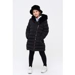 Benitto Kids Kız Çocuk Siyah Kaban