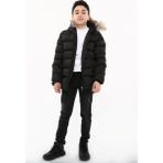 Benittokids Erkek Çocuk Mont 51271 - 14 Yaş - Siyah