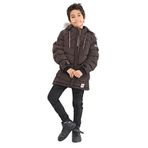 Benittokids Natural Kürklü Erkek Çocuk Kaban 51237 SİYAH 10 YAŞ