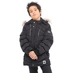 Benittokids Natural Kürklü Erkek Çocuk Kaban 51237 Siyah 16 YAŞ