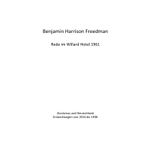 Benjamin Harrison Freedman Rede im Willard Hotel 1961: Zionismus und Deutschland Entwicklungen von 1916 bis 1938
