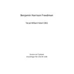 Benjamin Harrison Freedman Tal på Willard Hotel 1961: Sionism och Tyskland Utvecklingar från 1916 till 1938