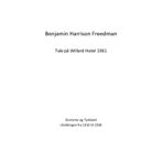 Benjamin Harrison Freedman Tale i Willard Hotel 1961: Sionisme og Tyskland Utviklingen fra 1916 til 1938