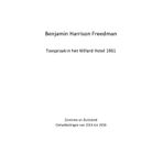 Benjamin Harrison Freedman Toespraak in het Willard Hotel 1961: Zionisme en Duitsland Ontwikkelingen van 1916 tot 1938