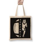 Benjamin Name Cheer School Spirit Sayings Football Football Sister Football Mom Bez Çanta Uzun Saplı - Açık Bej - 40 X 40
