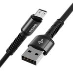 Benks D39 2A 120 cm Siyah Micro USB Halat Tasarım Data Hızlı Şarj Kablosu