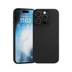 Benks İphone 16 Pro Max Kılıf M-Safeli Metal Kamera Çerçeveli Magnetik Armorair 600D Kevlar Siyah
