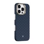 Benks İphone 16 Pro Max Uyumlu Kılıf M-Safe Özellikli Armorair Armorgrid Serisi Kevlar Kapak Mavi