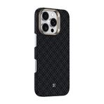 Benks İphone 16 Pro Max Uyumlu Kılıf M-Safe Özellikli Armorair Armorgrid Serisi Kevlar Kapak Siyah