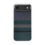 Benks İphone 17 Air Uyumlu Kılıf M-Safe Özellikli Karbon Fiber Aurora Armorair Kevlar Kapak Siyah