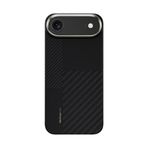 Benks İphone 17 Air Uyumlu Kılıf M-Safe Özellikli Karbon Fiber Montage Armorair Kevlar Kapak Siyah