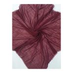 BENLİ Kadın Bordo Koton Pamuklu Flamlı Eşarp 100x100 cm