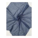 BENLİ Kadın Lacivert Koton Pamuklu Flamlı Eşarp 100x100 cm