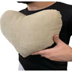 Benlife Premium Kalp Yastığı - Pamuklu - Boncuk Elyaf - 33 x 34 cm - Bej