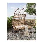 BENNETT LUXURY | Bodrum Double Çift Kişilik Rattan Bahçe Salıncağı
