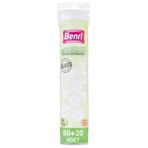 Benri 80+20 Adet Organik Makyaj Temizleme Pamuğu