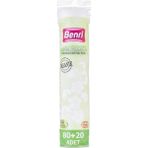 Benri Makyaj Temizleme Pamuğu 80+20 Adet x 3 Organik Disk Pamuk ile Yumuşak Temizlik