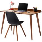 Bensett Napi Çalışma Masası, %100 Masif Ahşap, 120x60 Cm, Ceviz