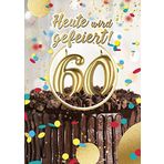 Bentino Doğum Günü Kartı XL Parlayan Mumlar Pop Out Şarkı Plays Happy Birthday A4 Set Zarflı 60. Doğum Günü Tebrik Kartı\