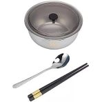Bento 1100Ml Lunchbox Tek Katlı Çelik Sefer Tası Kaseli Yemek Kutusu (Turkuaz)