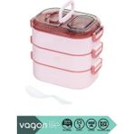 Bento 1450ML Lunchbox Yeni Koleksiyon Üç Katlı 5 Bölmeli Çelik Sefer Tası Yemek Kutusu