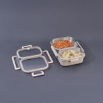 Bento Dikdörtgen 2 Bölmeli Lunch Box Yemek Termosu 1000 ml - standart