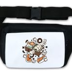 Bento Urban Style Japon Klasik Öğle Yemeği Kutusu Bel Çantası, siyah, One Size
