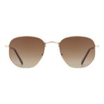 Benx Sunglasses 8005-C.14 Genç Erkek,kadın,unisex Köşeli Çerçeveli Metal Polarize Güneş Gözlüğü - Altın - Kahverengi