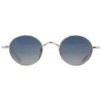 Benx Sunglasses 8008-C.64 Genç Erkek,kadın,unisex Yuvarlak Çerçeveli Metal UV400,POLARIZE Güneş Gözlüğü - Altın - Mavi