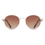 Benx Sunglasses 8021-C.14 Genç Erkek,kadın,unisex Yuvarlak Çerçeveli Metal Polarize Güneş Gözlüğü - Kahverengi