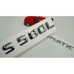 Benz S580l 4matic Maybach Bagaj Krom Metal 3m 3d Yazı Logo