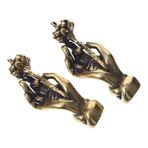Benzersiz Buda Eli Lotus Metal Anahtarlık Şık Anahtar Kolye Ve için