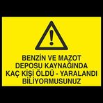 Benzin Ve Mazot Deposu Kaynagında Kaç Kişi Öldü Yaralandı Biliyormusunuz Uyarı Levhası 70x100cm
