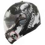 Beon B-700 Cene Acilir Motosiklet Kaski Siyah Kuru Kafa - S